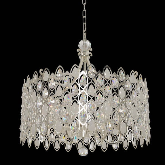 Allegri 028753-017-FR001 Prive 6 Light 26" Wide Crystal Drum Chandelier - Silver
