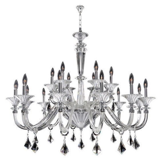 026953-010-FR001-Allegri Lighting-Chauvet - Eighteen Light Chandelier Chrome Finish with Firenze Clear Crystal
