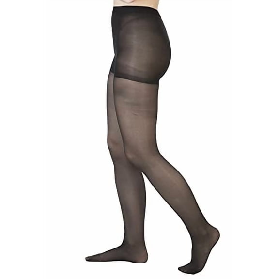 Allegro 8-15 mmHg Essential 83 Sheer Support Pantyhose (Black) X-Tall