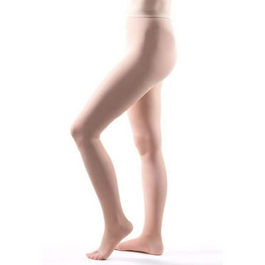 Allegro 15-20 Essential 14 Sheer Support Open Toe Pantyhose (Nude) Medium