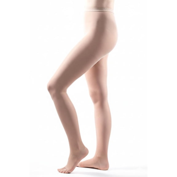 Allegro 15-20 Essential 14 Sheer Support Open Toe Pantyhose (Nude) X-Tall
