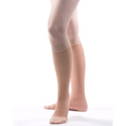 Allegro 15-20 mmHg Essential 16 Sheer Knee-High Compression Stockings for Women   Closed Toe Support Hose with Soft Top Band for Everyday Comfort