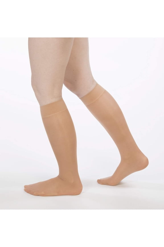 Allegro 15-20 mmHg Essential 16 Sheer Knee High Closed Toe (Nude) Small