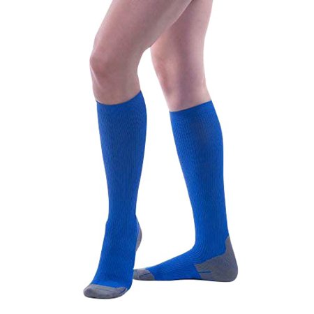 Allegro 15-20mmHg Athletic 387 Recovery Socks (Neon Blue) Large
