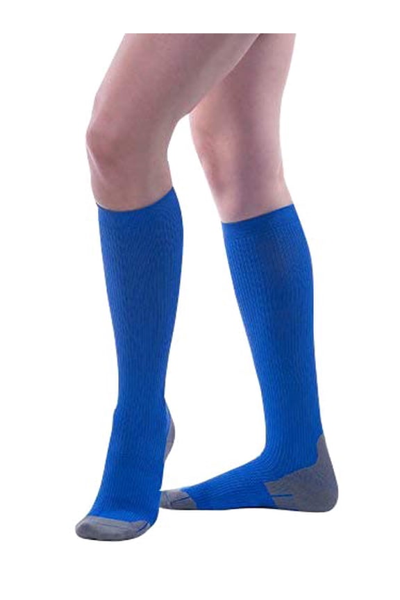Allegro 15-20mmHg Athletic 387 Recovery Socks (Neon Blue) X-Large