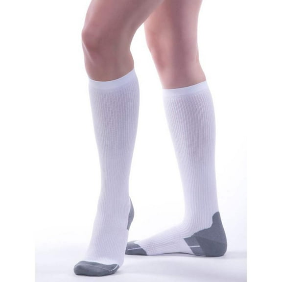Allegro 15-20mmHg Athletic 387 Recovery Socks (White) Large
