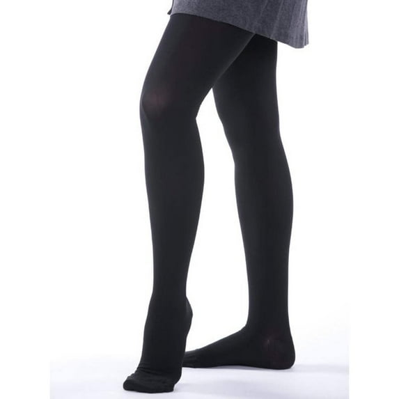 Allegro 15-20mmHg Soft 271 Microfiber Pantyhose (Black) Queen