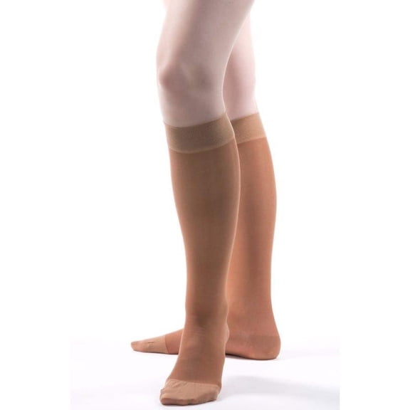 Allegro 20-30 mmHg Essential 18 Sheer Support Closed Toe Compression Sock - Comfortable, Knee High Support Stockings