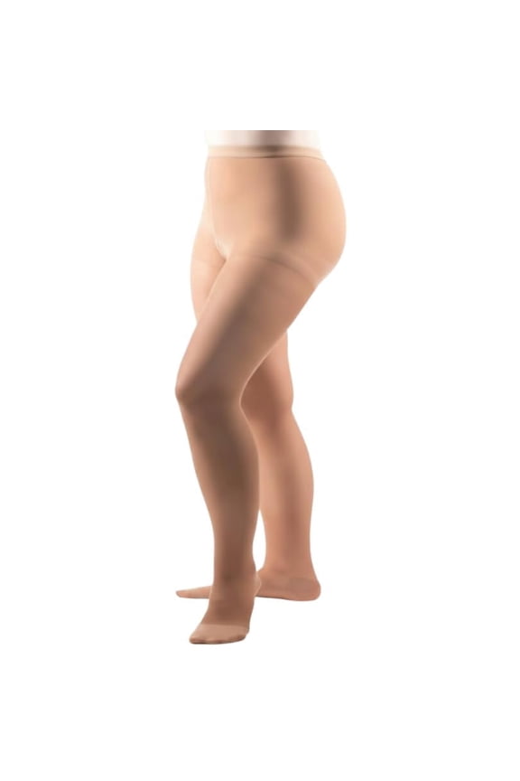 Allegro 20-30 mmHg Essential 33 Sheer Compression Pantyhose for Women – Closed Toe Support Hose, Light Control Top, Soft Waistband, All-Day Comfort