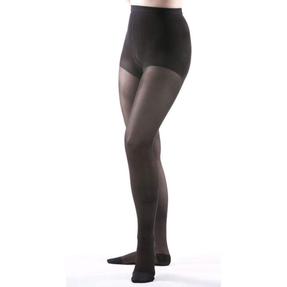 Allegro 20-30 mmHg Essential 33 Sheer Support Pantyhose (Black) Petite