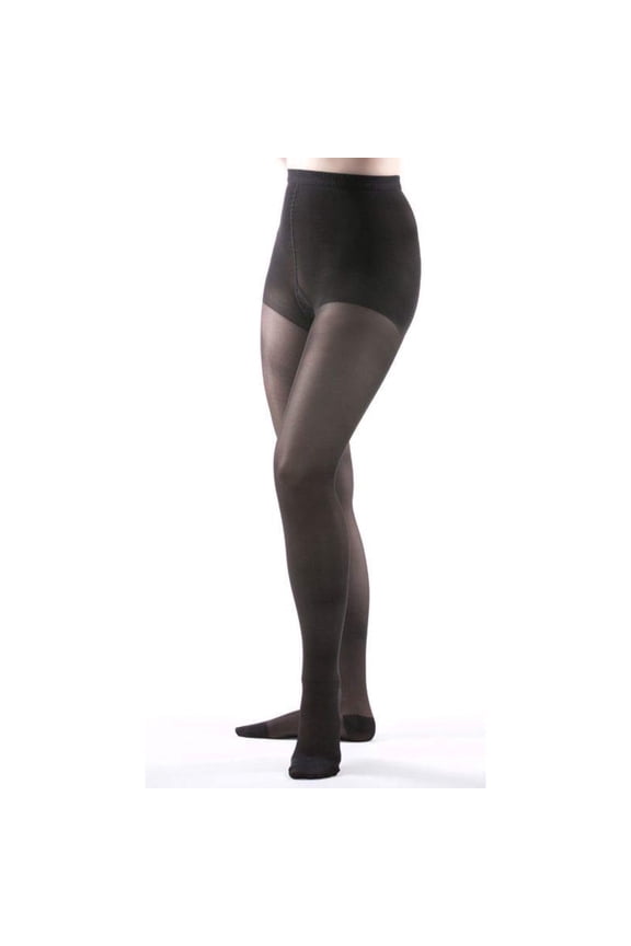 Allegro 20-30 mmHg Essential 33 Sheer Support Pantyhose (Black) Petite