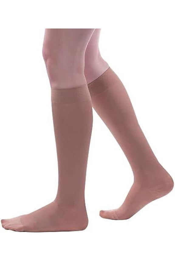 Allegro 20-30 mmHg Soft 252 Microfiber Knee High Compression Stockings, Comfortable Support Garments