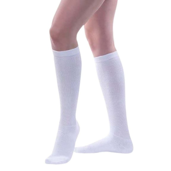 Allegro 20-30mmHg Athletic 325 Support Compression Socks (White) Large