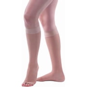 Allegro 20-30mmHg Essential 19 Sheer Support Open Toe Compression Sock - Unisex, Open Toe, Knee High Support Stockings