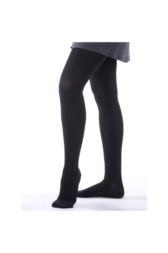 Allegro 20-30mmHg Soft 271 Microfiber Pantyhose (Black) Petite