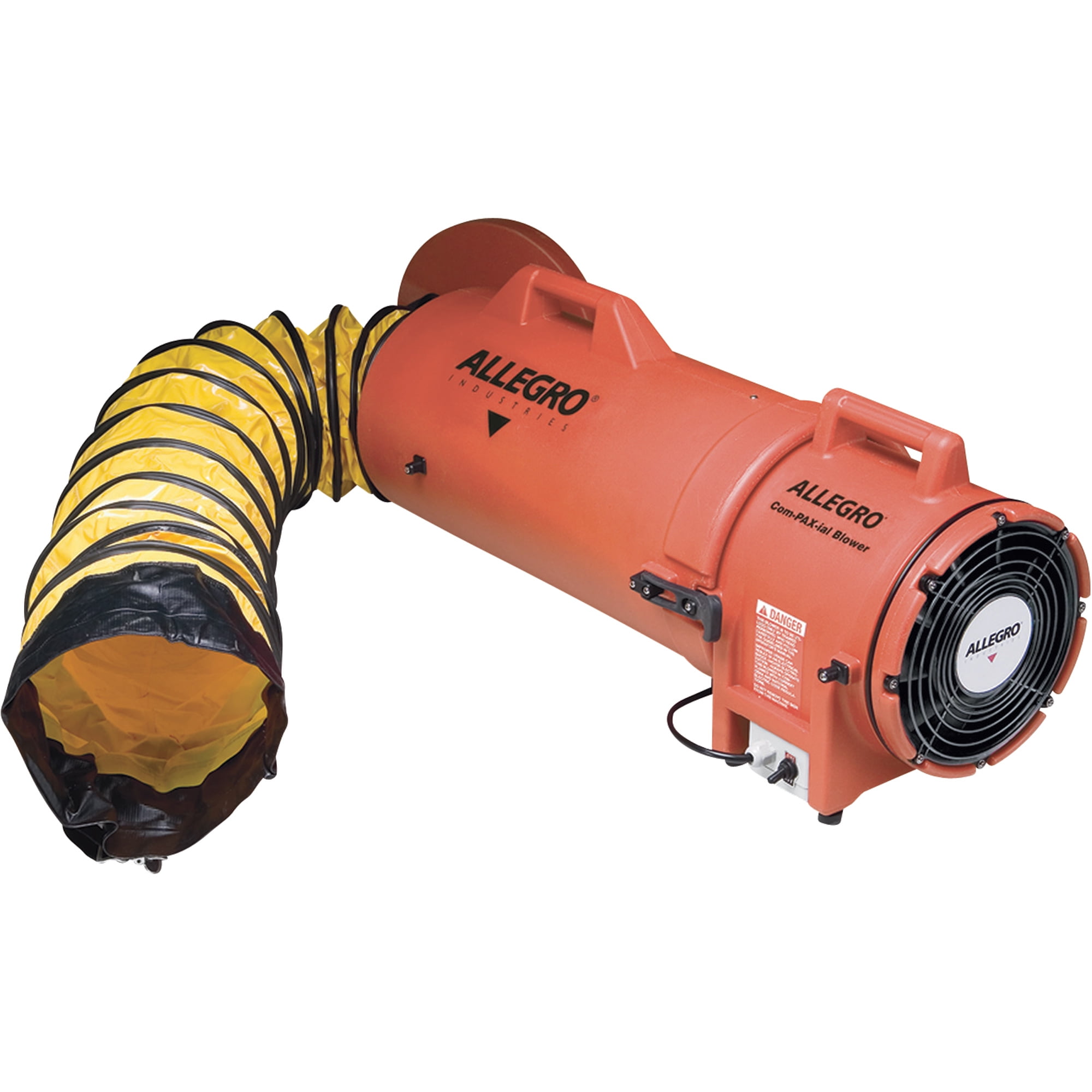 Allegro 32” X 13 1/2” X 14 1/2” 831 cfm 1/3 hp 115 VAC 3 A Motor Polyethylene Com-Pax-Ial Blower With Canister And 8” X 15′ Duct Sansujyuku sansujyuku.com