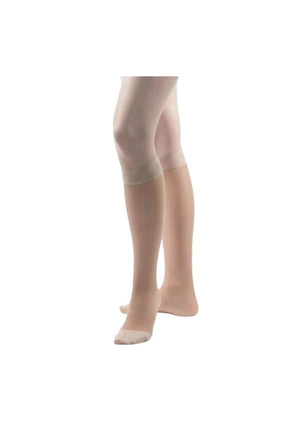 Allegro 8-15 mmHg Essential 81 Sheer Knee High Support Hose for Women – Light Compression Stockings with Wide Soft Top Band for Comfortable Daily Wear