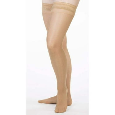 Allegro 8-15 mmHg Essential 82 Sheer Support Compression Stockings - Thigh High, Closed Toe, Compression Hose for Women