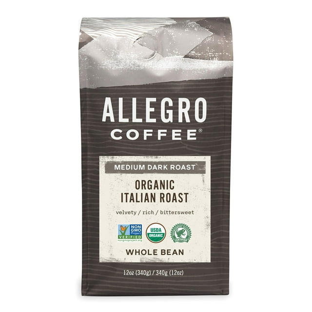 Allegro Coffee, Organic,TRDN&nbsp;Italian Roast, Whole Bean, 12 oz