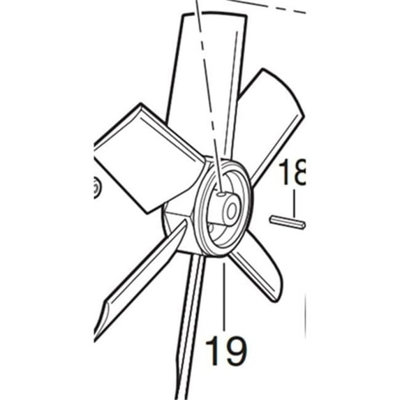 Allegro Industries 9539-12F 8-Blade Fan for Industrial Plastic Blower