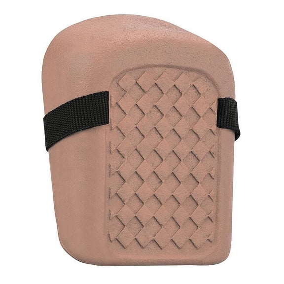 Knee Pads, Hard Shell, Natural Rubber Blend, Neoprene Pad, Neoprene, Rubber Cap, 1 Straps, Brick