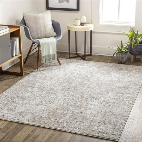 Allegro Light Grey 7'10" x 10' Modern Rectangle Area Rug