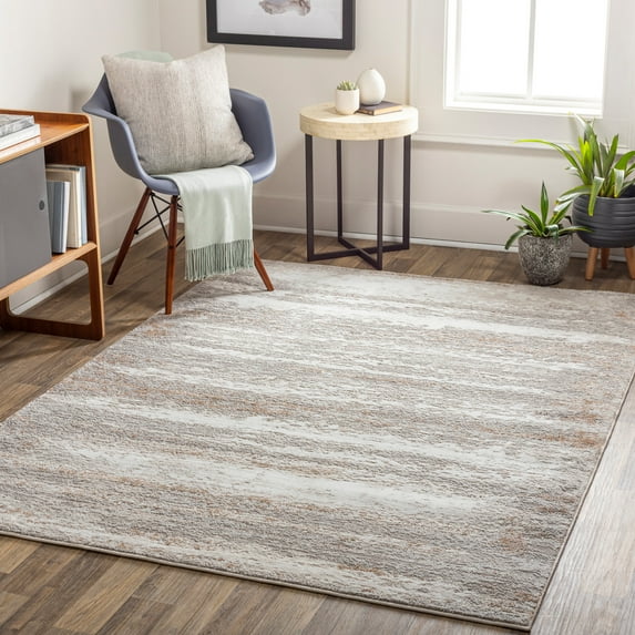 Allegro Light Grey 7' x 9' Modern Rectangle Area Rug