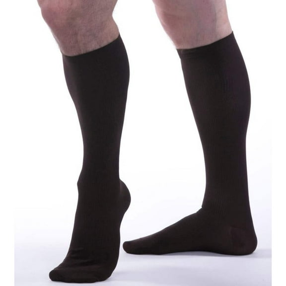 Allegro Men’s 15-20 mmHg Essential 103 Ribbed Compression Support Socks, Comfortable Support Garments for Men
