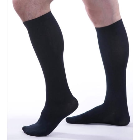 Allegro Men’s 15-20 mmHg Essential 103 Ribbed Support Socks (Navy) Small