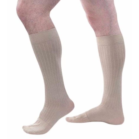 Allegro Men’s 20-30 mmHg Essential 102 Ribbed Compression Support Socks, Comfortable Support Garments for Men