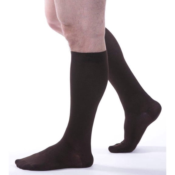 Allegro Men’s 20-30 mmHg Essential 102 Ribbed Compression Support Socks, Comfortable Support Garments for Men