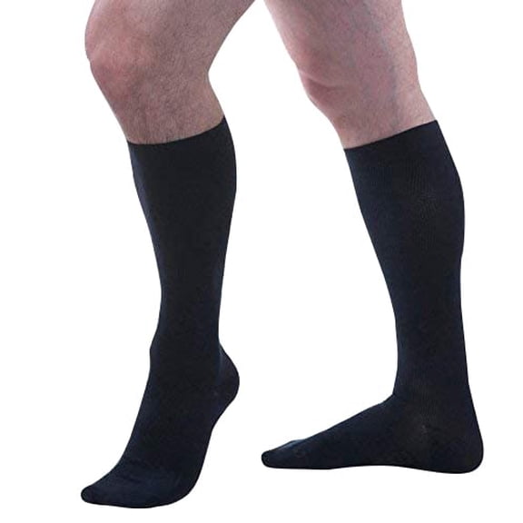 Allegro Men’s 20-30 mmHg Essential 102 Ribbed Compression Support Socks, Comfortable Support Garments for Men