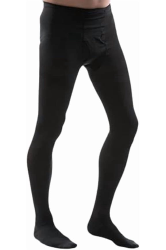 Allegro Men’s 20-30mmHg Waist High 234 Leotard (Black) Medium