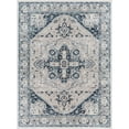thumbnail image 1 of Allegro Navy/Grey 9' x 12' Traditional Rectangle Area Rug, 1 of 3