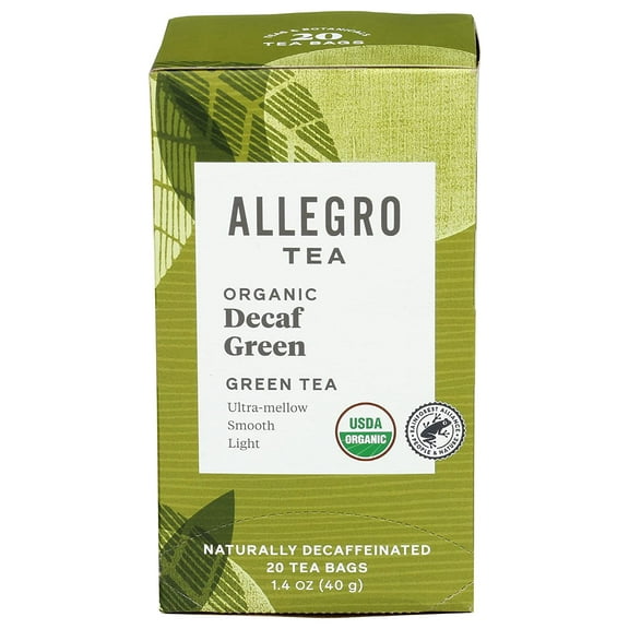 Allegro Tea, Organic Decaf Green Tea Bags, 20 ct