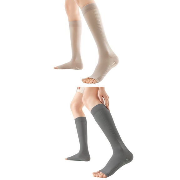 Allegro Toeless Non-slip Grip Socks - Cotton Socks for Yoga, Barre, Pilates, Dance, Ballet