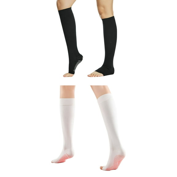 Allegro Toeless Non-slip Grip Socks - Cotton Socks for Yoga, Barre, Pilates, Dance, Ballet