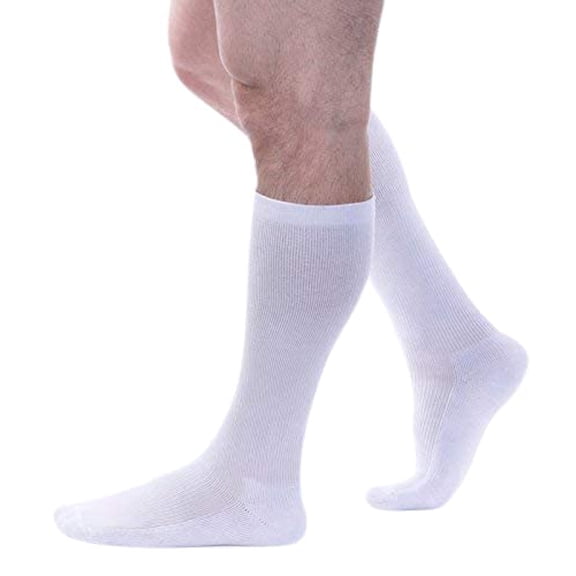 Allegro Unisex 10-15 mmHg Cushioned 196 Walking Sock (White) Medium
