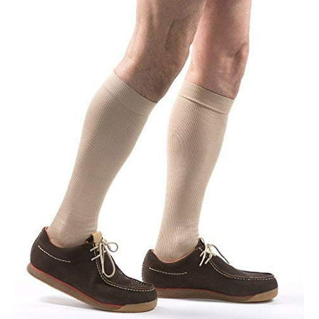 Allegro Unisex 20-30 mmHg Essential 111 Cotton Compression Sock - Calf High, Walking Support Sock, Compression Athletic Sock