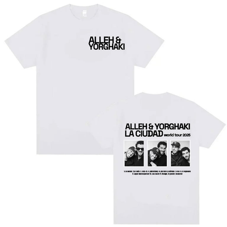Alleh Yorghaki La Ciudad World Tour 2025 Merch Unisex Oversized