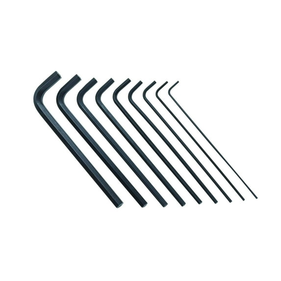 Allen 56034 L-Handle SAE Hex Key Set, 9 Pieces, Alloy Steel, Black Oxide