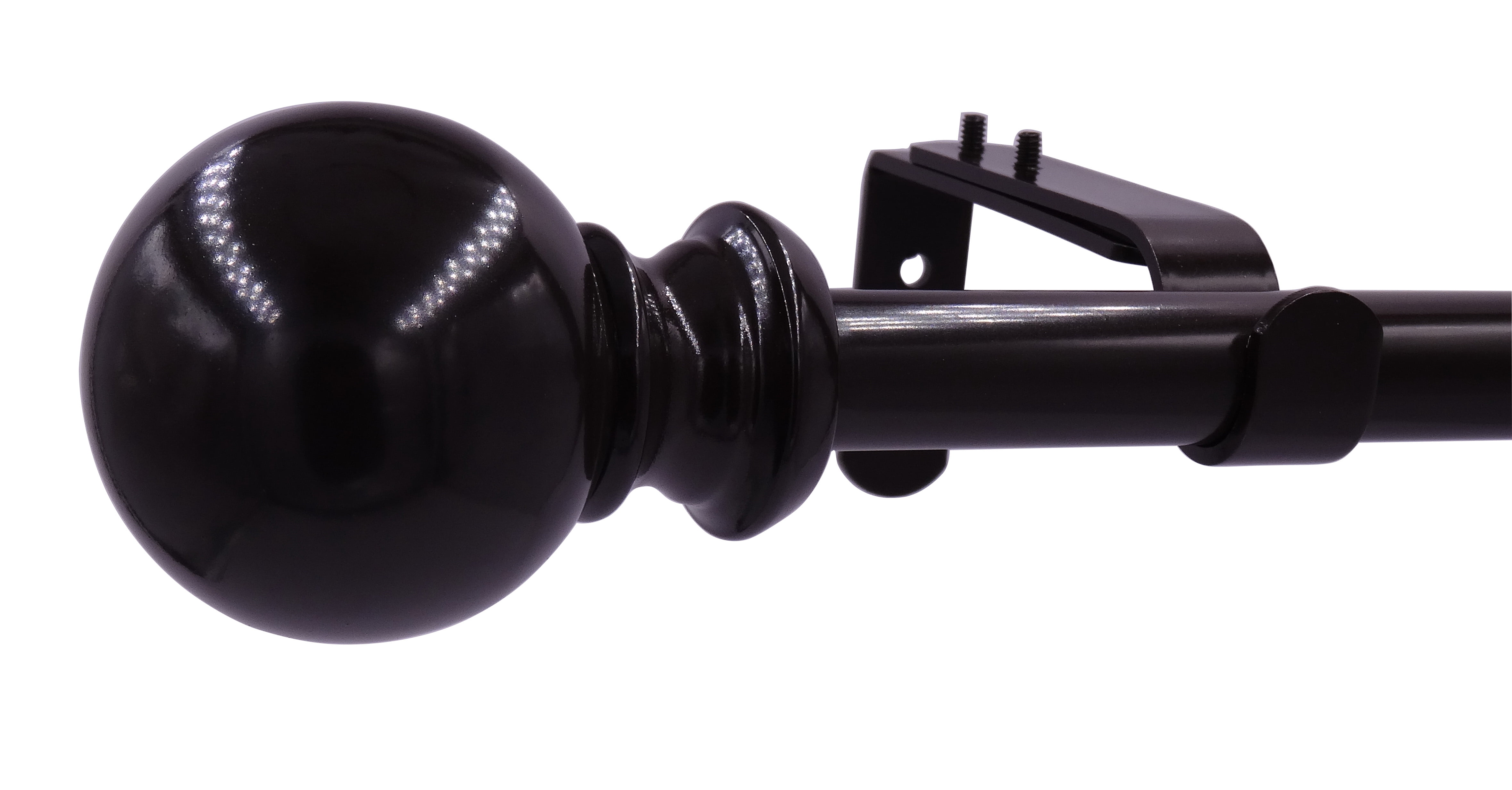 Allen 72"144" Adjustable Single Curtain Rod With Decorative Finials