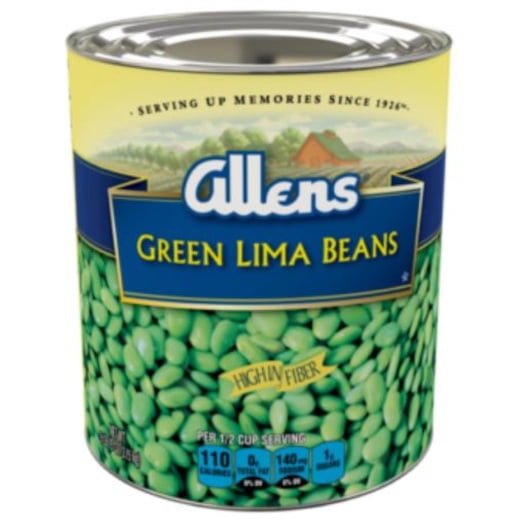 Allen Allens Medium Green Lima Beans, 111 oz - Case of 6
