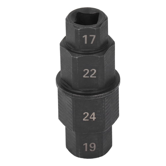 Allen Axle Spindle Tool, Hex Axle Tool Socket Adapter For Single-Handed Tire Change, Easy Installation Durable Construction (24mm, Black)