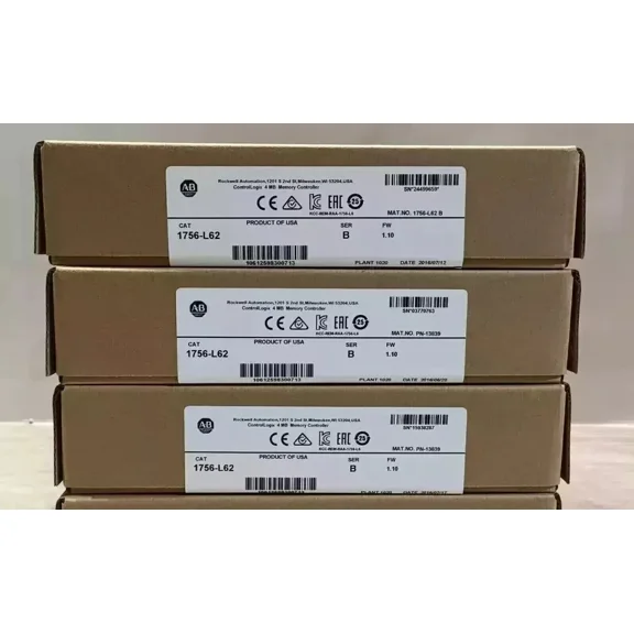 Allen Bradley 1756-L62 ControlLogix Logix5562 Processor 4MB FW 1.10 NEW