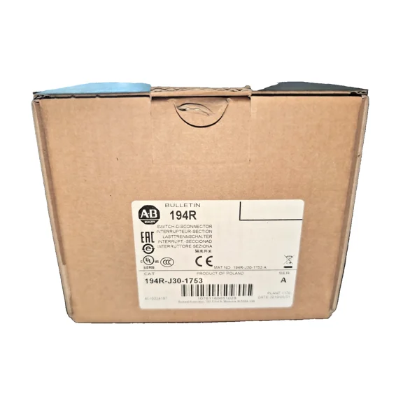 Allen Bradley 194R-J30-1753 /A Disconnect Switch, 30A, Fused, 3-Pole, New
