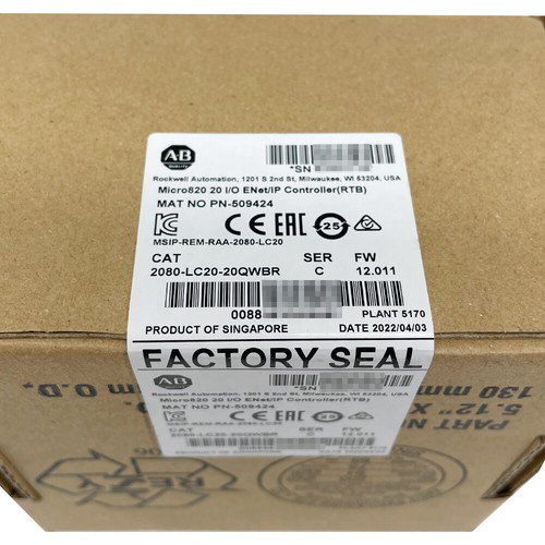 Allen-Bradley 2080-LC20-20QWB Micro 820 I/O ENet/IP Controller SerC FW 12.001 -