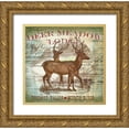 thumbnail image 1 of Allen, Candace 12x12 Gold Ornate Wood Framed with Double Matting Museum Art Print Titled - Dear Meadow, 1 of 4