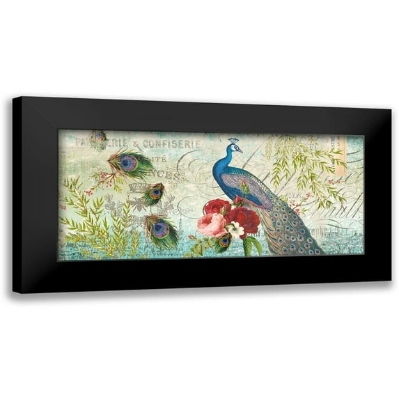 Allen, Candace 14x8 Black Modern Framed Museum Art Print Titled - Peacock TOTE