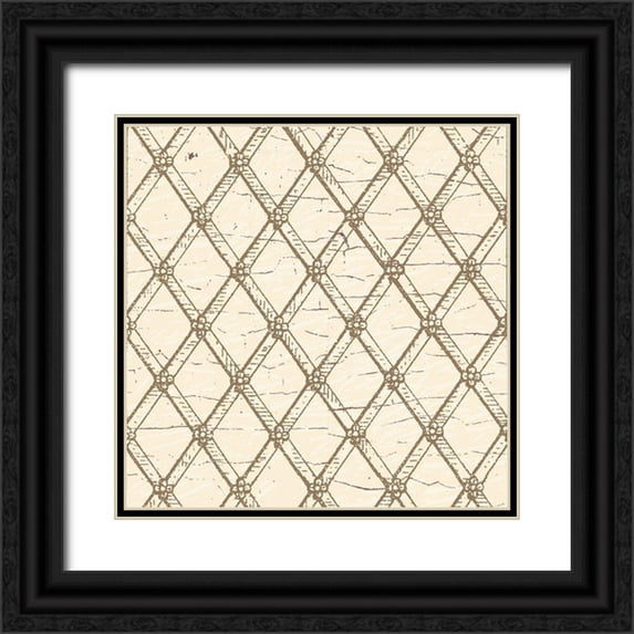 Allen, Candace 20x20 Black Ornate Wood Framed with Double Matting Museum Art Print Titled - English Vintage Trellis 2
